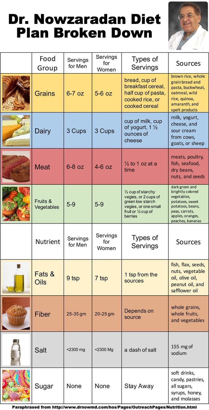 Dr. Nowzaradan Diet Plan Example